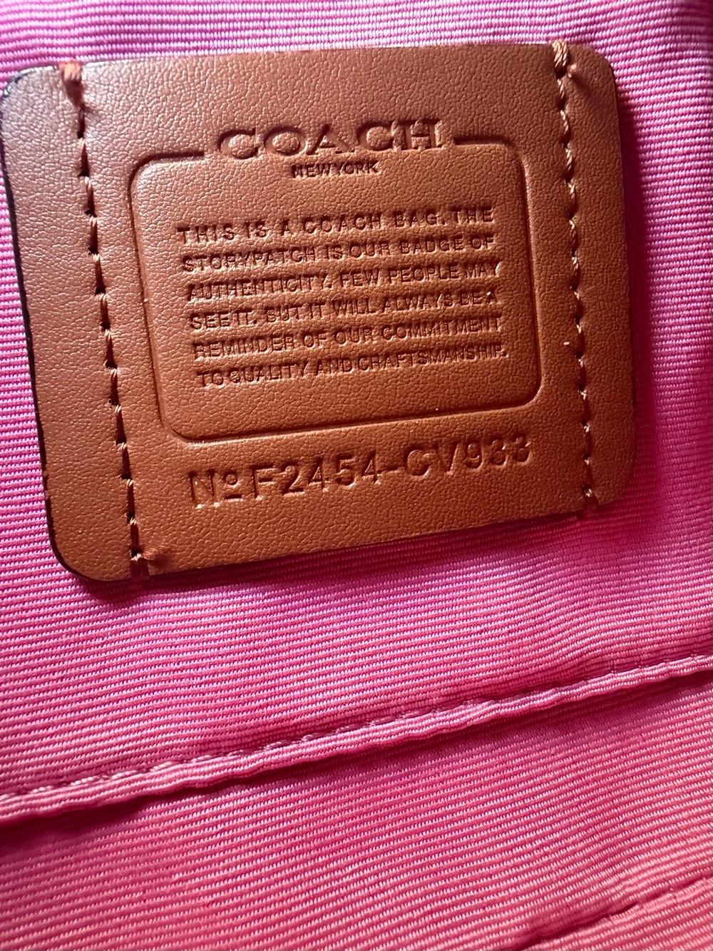 Coach Pink Mini Shoulder Bag with Gold Hardware - Picture 5 of 5